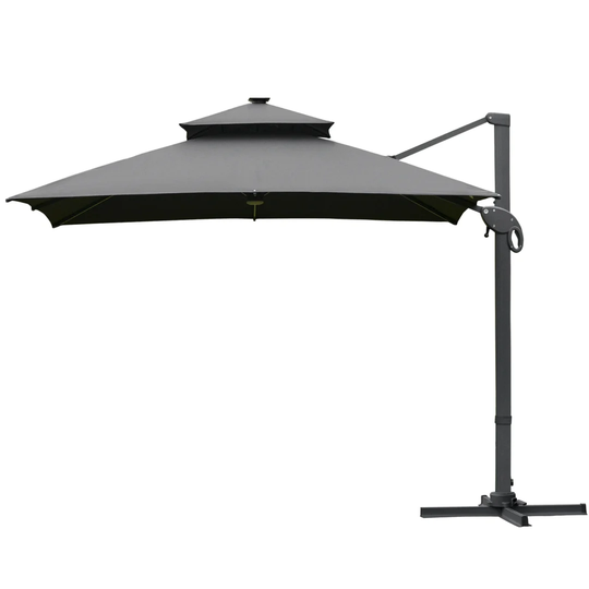 Nickelsville 3m Square Cantilever Umbrella