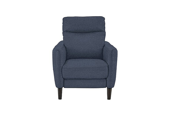 Compact Collection Petit Fabric Power Recliner Armchair - Blue