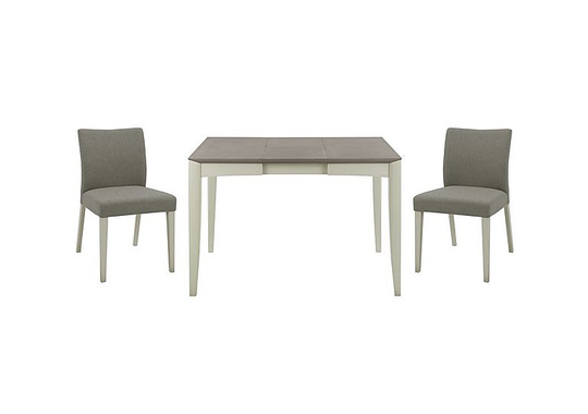 Skye Small Table and 2 Upholstered Chairs - Grey