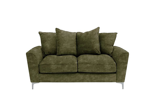 Legend 2 Seater Pillow Back Fabric Sofa - Green