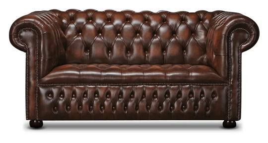 O[edit] Leather 2 Seater Chesterfield Sofa