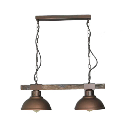 Guerrero 2 - Light Kitchen Island Pendant with Wood Accents