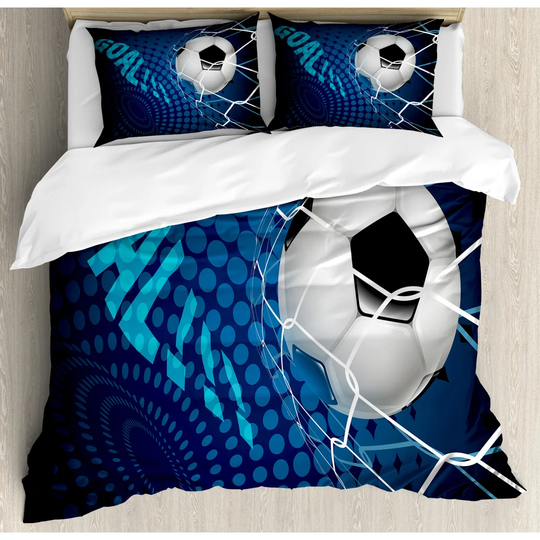 Wheaton Blue/Black/White Microfiber 350 TC Modern & Contemporary Duvet Cover Set