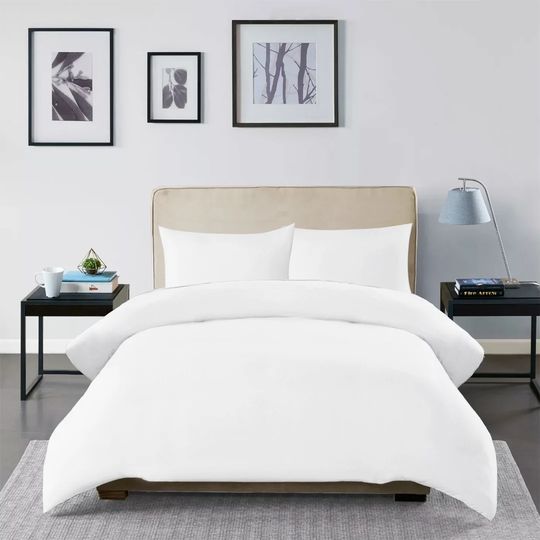 Saniveieri White Egyptian Quality Cotton 200 TC Duvet Cover Set
