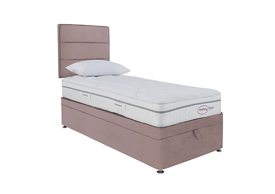 Sleepeezee - Memory Touch Ortho End-lift Ottoman Divan Set - Single - Pink