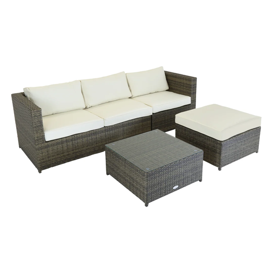 Axl 4 Seater Rattan Corner Sofa Set