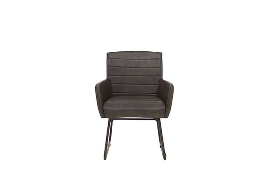 Sam Leather Dining Chair - Grey