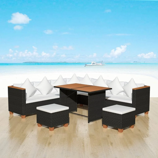9 Seater Rattan Corner Sofa Set