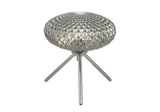Bibiana Small Smoked Glass Table Lamp