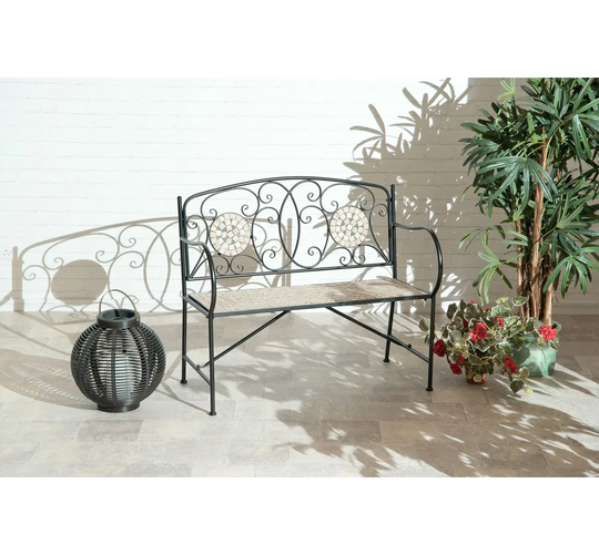 Norcroft Wrought Iron Bench