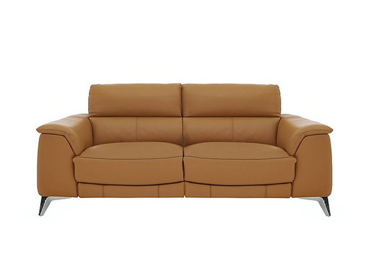 Odyssey 3 Seater Leather Recliner Sofa with Power Headrests - Yellow- World of Leather