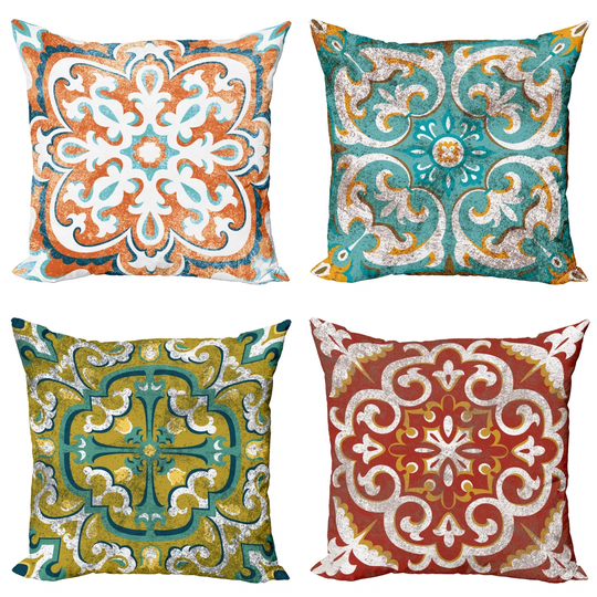Haymer Indoor/Outdoor Damask Square Scatter Cushion Cover