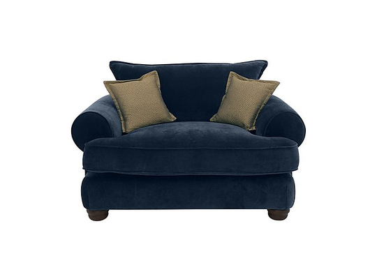 Brianna Classic Back Snuggler Chair - Blue