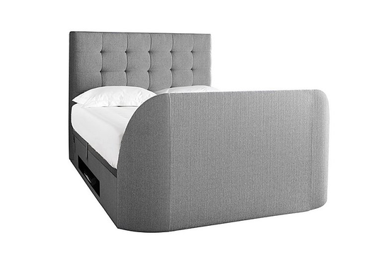 Ari TV Ottoman Bed Frame - Double - Grey