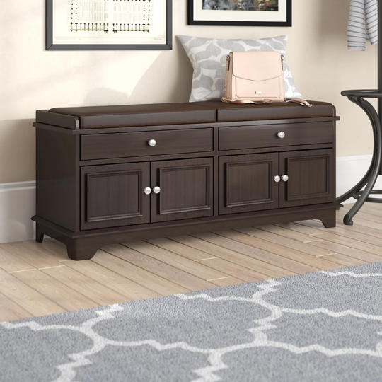 Penbrook Faux Leather Storage Bench