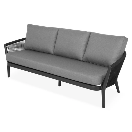 3 Seater Sofa Orso L.210 L.80 H.67 Black/Grey