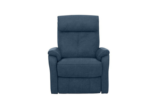 Rowan Fabric Swivel Rocker Recliner Armchair - Blue