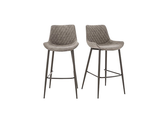 Rocket Pair of Faux Leather Bar Stools