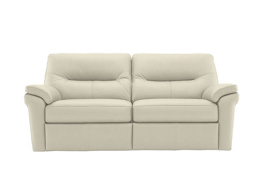 G Plan - Seattle 3 Seater Leather Power Recliner Sofa - Cream