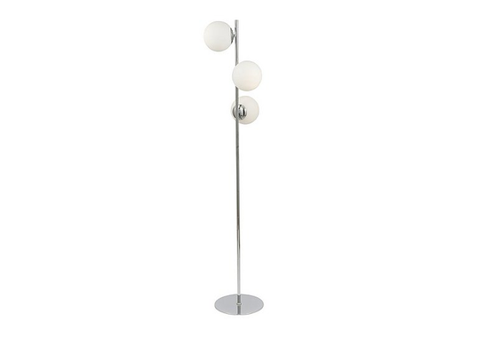 Asterope White Chrome Floor Lamp