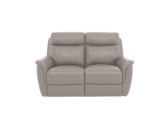 Orlando 2 Seater Leather Sofa - Grey
