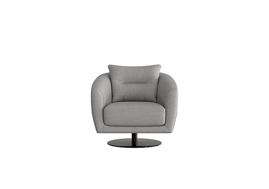 Nicoletti - Mimmo Fabric Swivel Chair - Grey