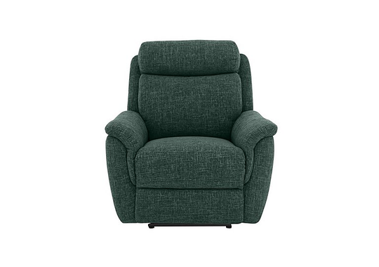 Orlando Fabric Power Recliner Chair with Power Headrests and Lumbar Support - Green