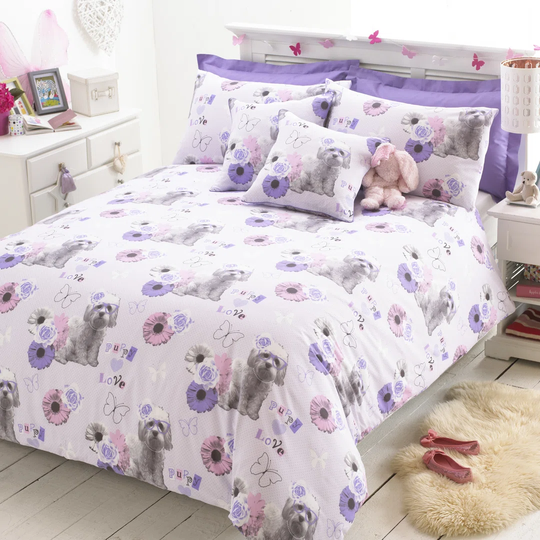 Silver Range Love Puppy Duvet Set