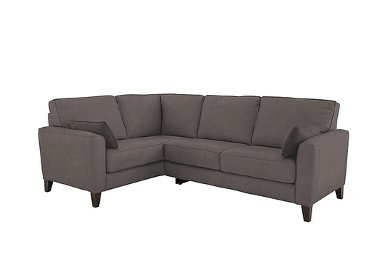 Brondby Small Fabric Corner Sofa - Grey