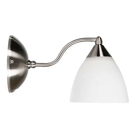 Fleischman 1 - Light White Armed Sconce
