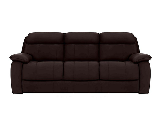 Moreno 3 Seater Leather Sofa - Brown- World of Leather