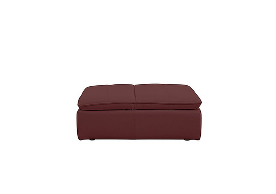 Starlight Express Leather Chair Footstool - Red- World of Leather