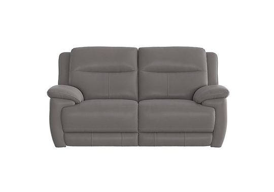 Touch 2 Seater Leather Power Recliner Sofa - Grey- World of Leather