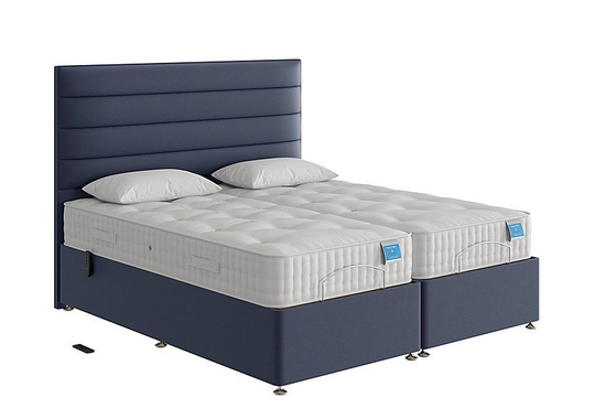 Sleep Story - Natural Comfort Adjustable Divan Bed - Super King - Blue