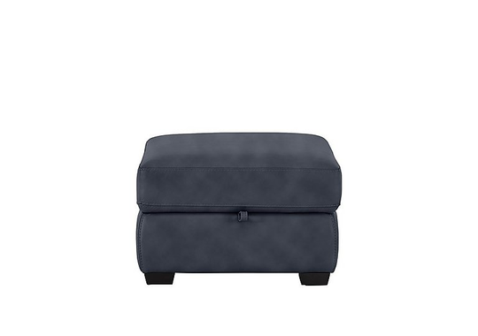 Compact Collection Petit Fabric Storage Footstool - Blue