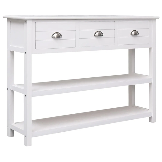 Marlow Home Co. Sideboard White 108X30x76 Cm Solid Paulownia Wood