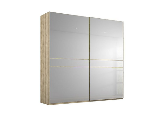 Rauch - Lando Sliding Mirror Wardrobe - 200-cm - Brown