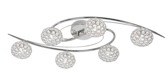 Eva 6 Light Semi Flush Ceiling Light