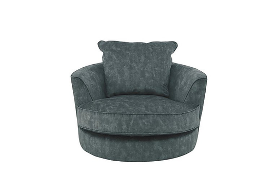 Legend Fabric Swivel Chair - Blue