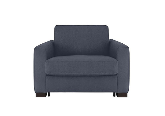 Nicoletti - Alcova Fabric Chair Sofa Bed with Box Arms - Blue