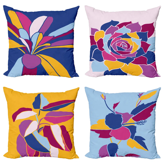 Heartly Indoor/Outdoor Floral Square Scatter Cushion Cover