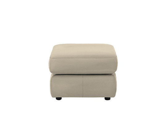G Plan - Avon Leather Footstool - Beige