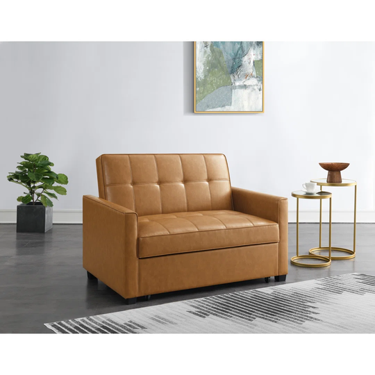 Hatay Faux Leather 2 Seater Sofa Bed