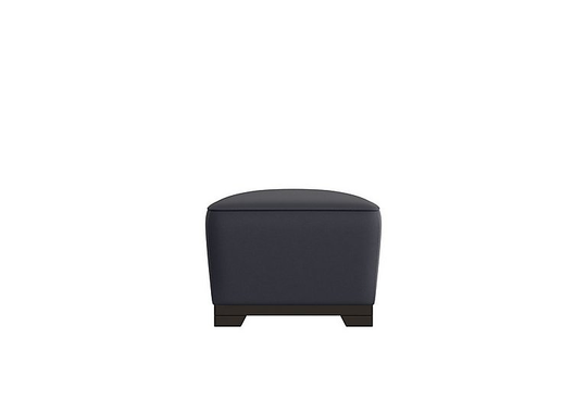 Nicoletti - Ketty Leather D-Shaped Footstool - Blue
