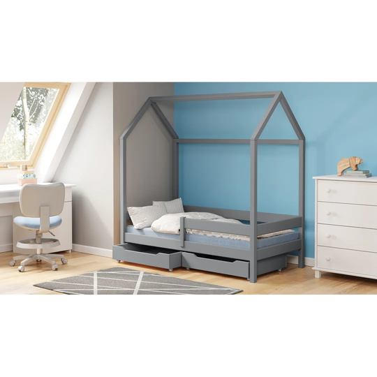 Solid Wood House Bed by Lukdom