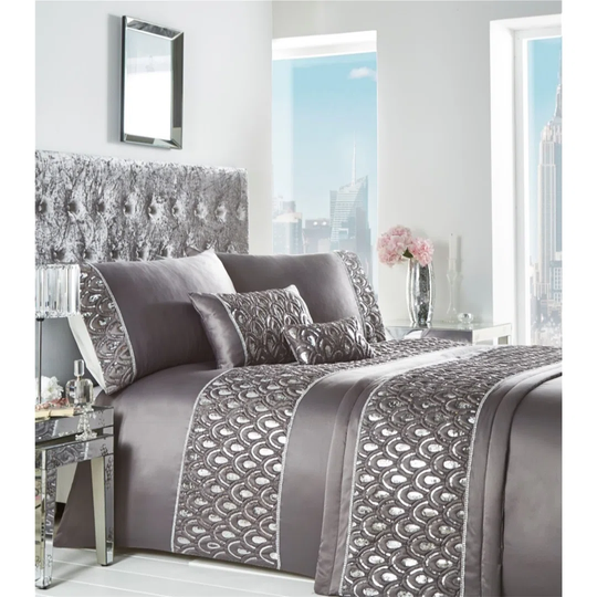 Jayden Glamourous Embellished Sequin Duvet Cover Set
