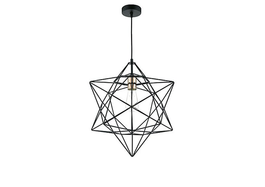 Lex 1 Light Pendant Ceiling Light - Black