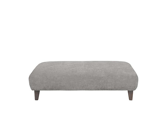 Boutique Splendour Fabric Bench Stool - Silver