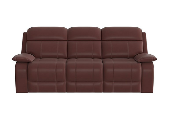 Moreno 3 Seater Leather Power Recliner Sofa - Red- World of Leather