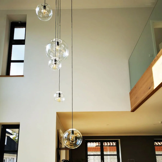 Orb glass ball gallery light 5m suspension